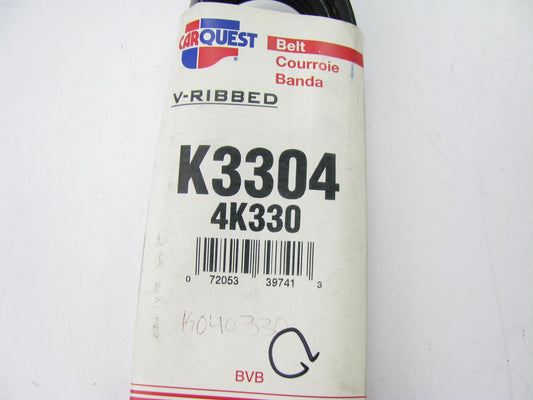 Carquest K3304 Serpentine Belt - 0.56'' X 33.50'' - 4 Ribs