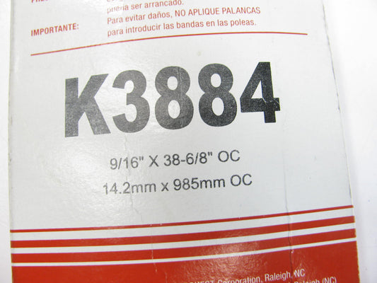 Carquest K3884 Serpentine Belt - 0.56'' X 39.500'' - 4 Ribs