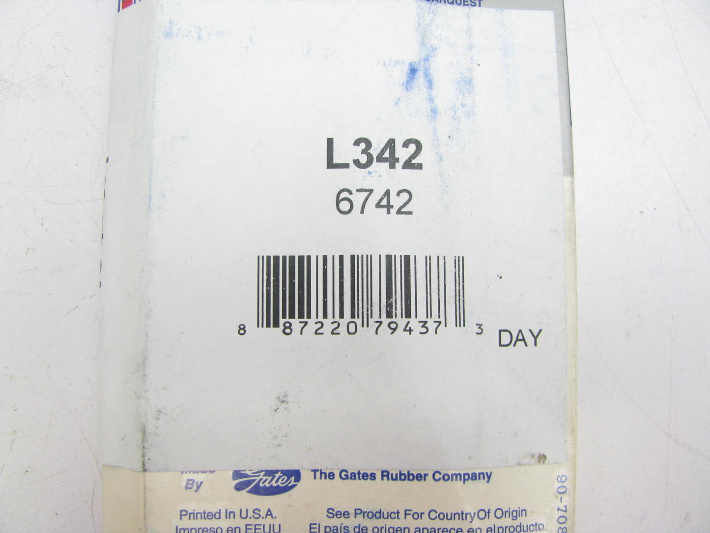 Carquest L342 Lawn & Garden Power Equipment Accessory Drive Belt - 3/8'' X 42''