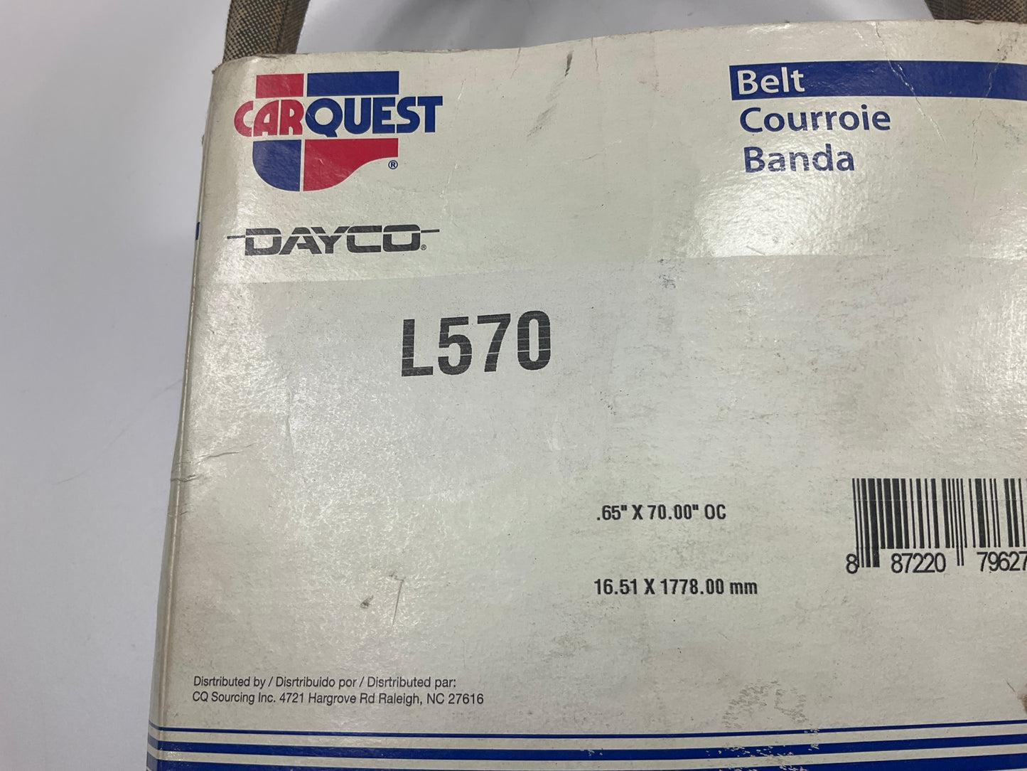 Carquest L570 Lawn & Garden Power Equipment Accessory Drive Belt - 21/32'' X 70''