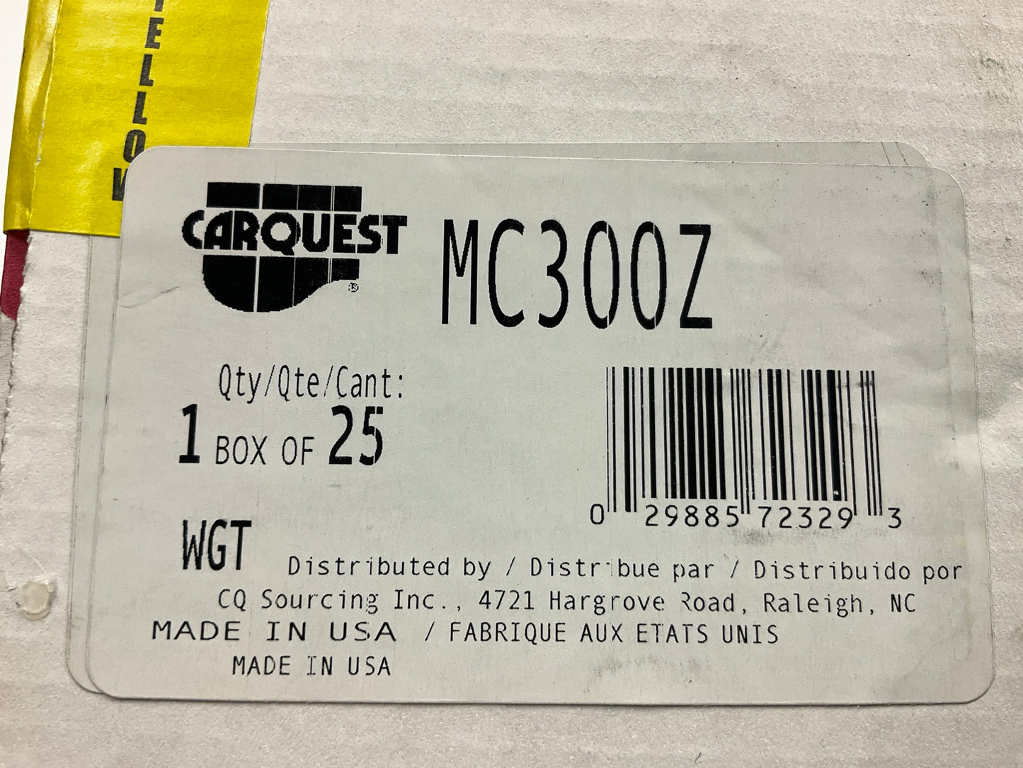 Carquest MC300Z 3 Ounce 3oz Coated Zinc Wheel Weight 3.00 Oz - Box Of 25