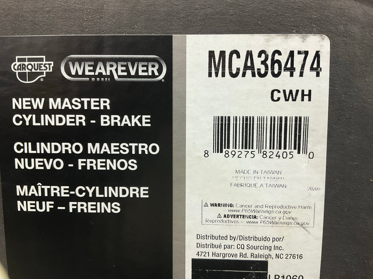 Carquest MCA36474 Brake Master Cylinder