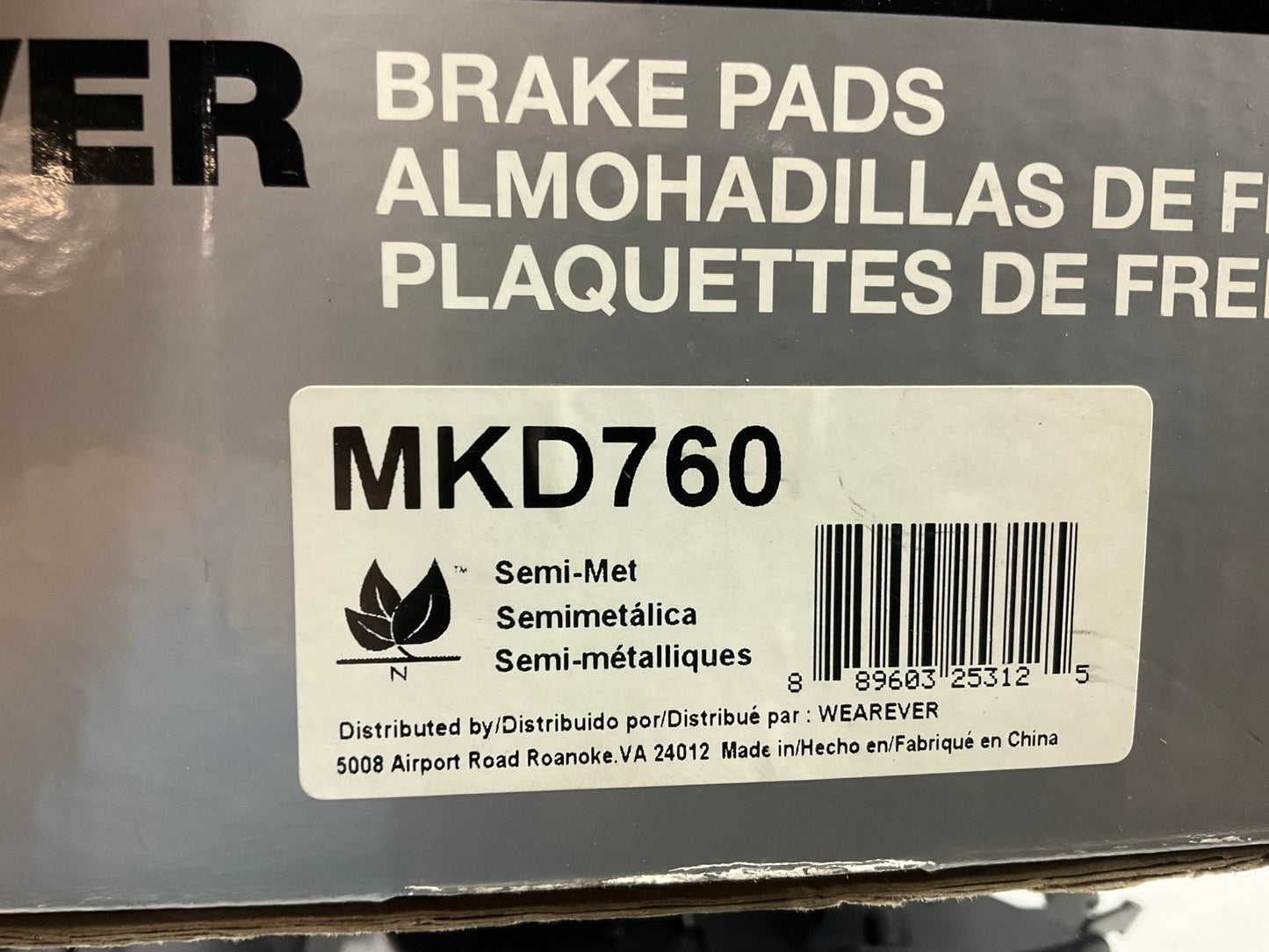 Carquest MKD760 Front Semi-Metallic Disc Brake Pads