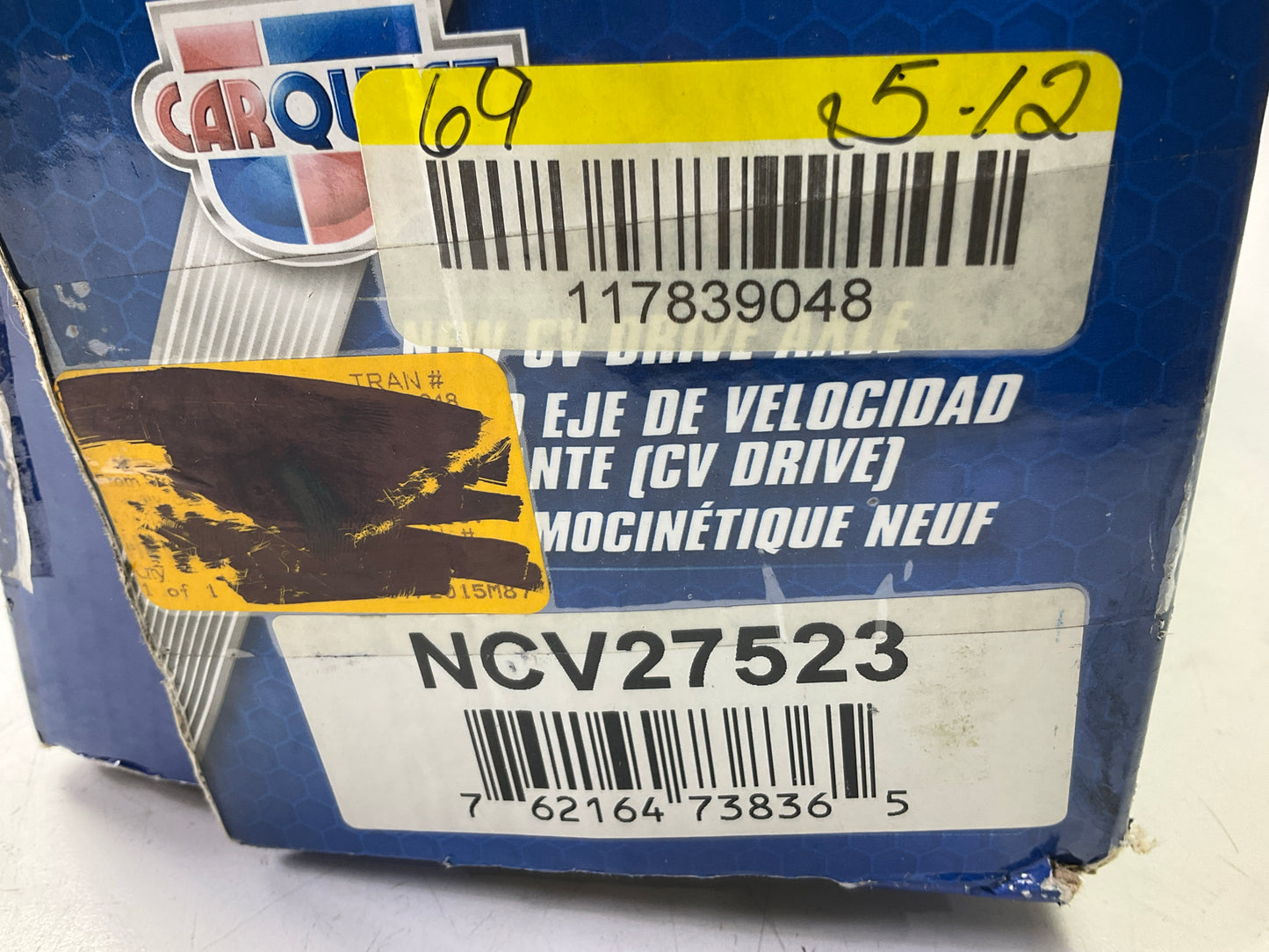 Carquest NCV27523 Front Right CV Axle For 2001-05 BMW 325xi 330xi Auto Trans AWD