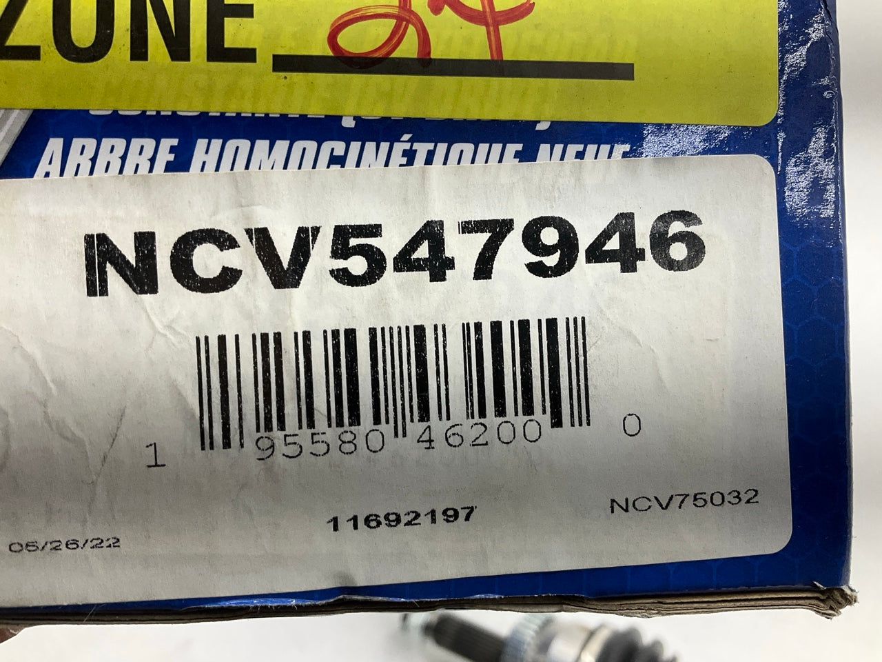 Carquest NCV547946 Front Left CV Axle 2006-10 Optima, 2007-08 Rondo