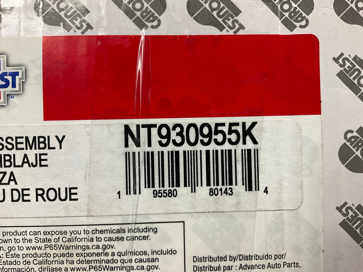 (2) Carquest NT930955K Front Wheel Hub Bearing Kits For 2001-2002 Kia Rio
