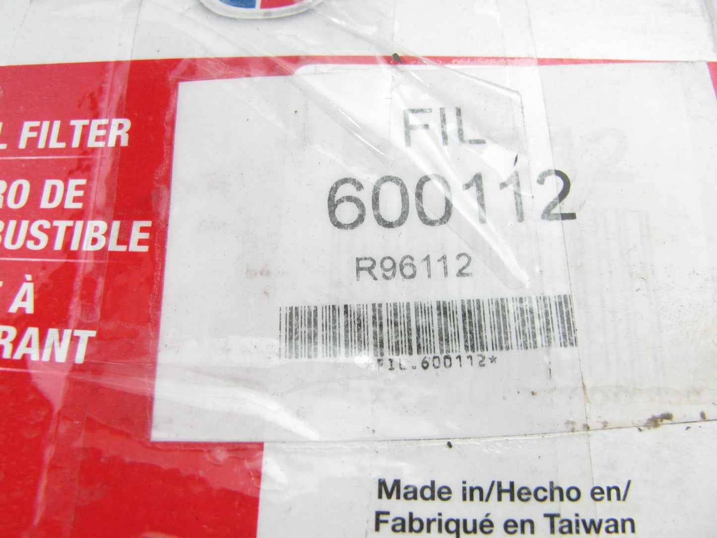 Carquest R96112 Diesel Fuel Water Separator Filter Replaces WF10112 600112