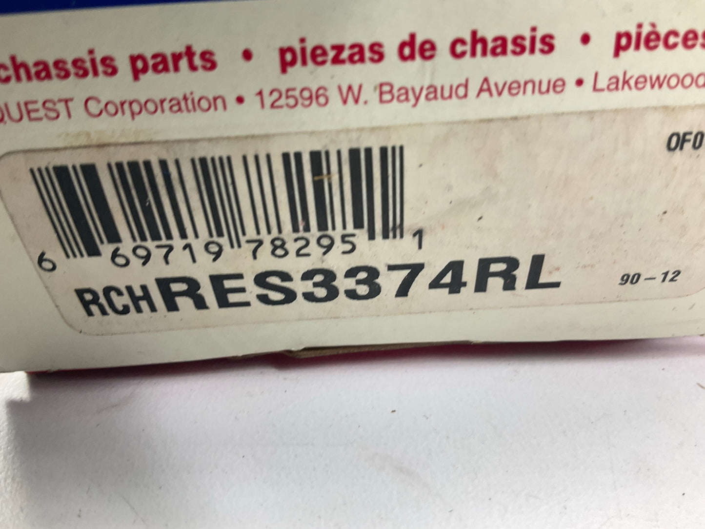 Carquest RES3374RL Front Outer Steering Tie Rod End
