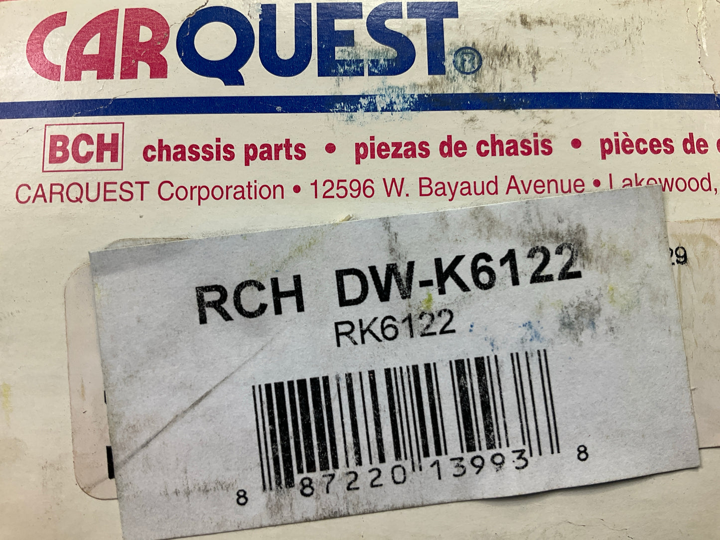 Carquest RK6122 Front Upper Suspension Ball Joint