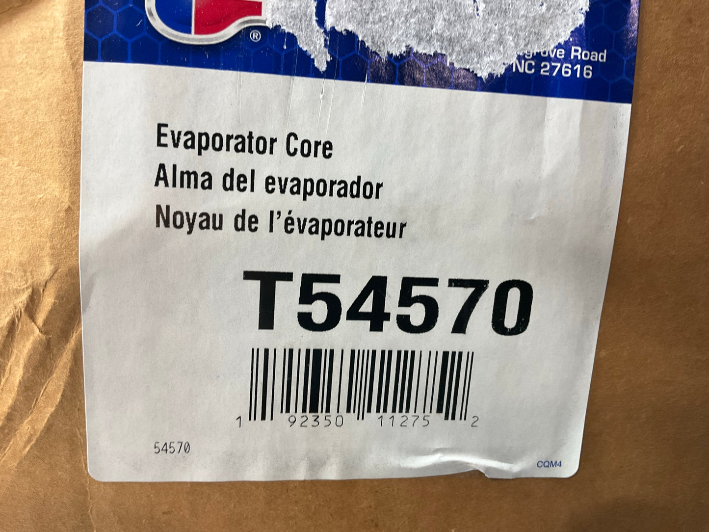 Carquest T54570 Front A/C Evaporator Core - MISSING BRACKET