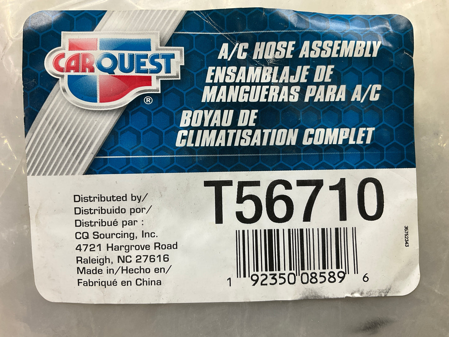 Carquest T56710 A/C Liquid Line Hose Assembly For 2002-2005 Jeep Liberty