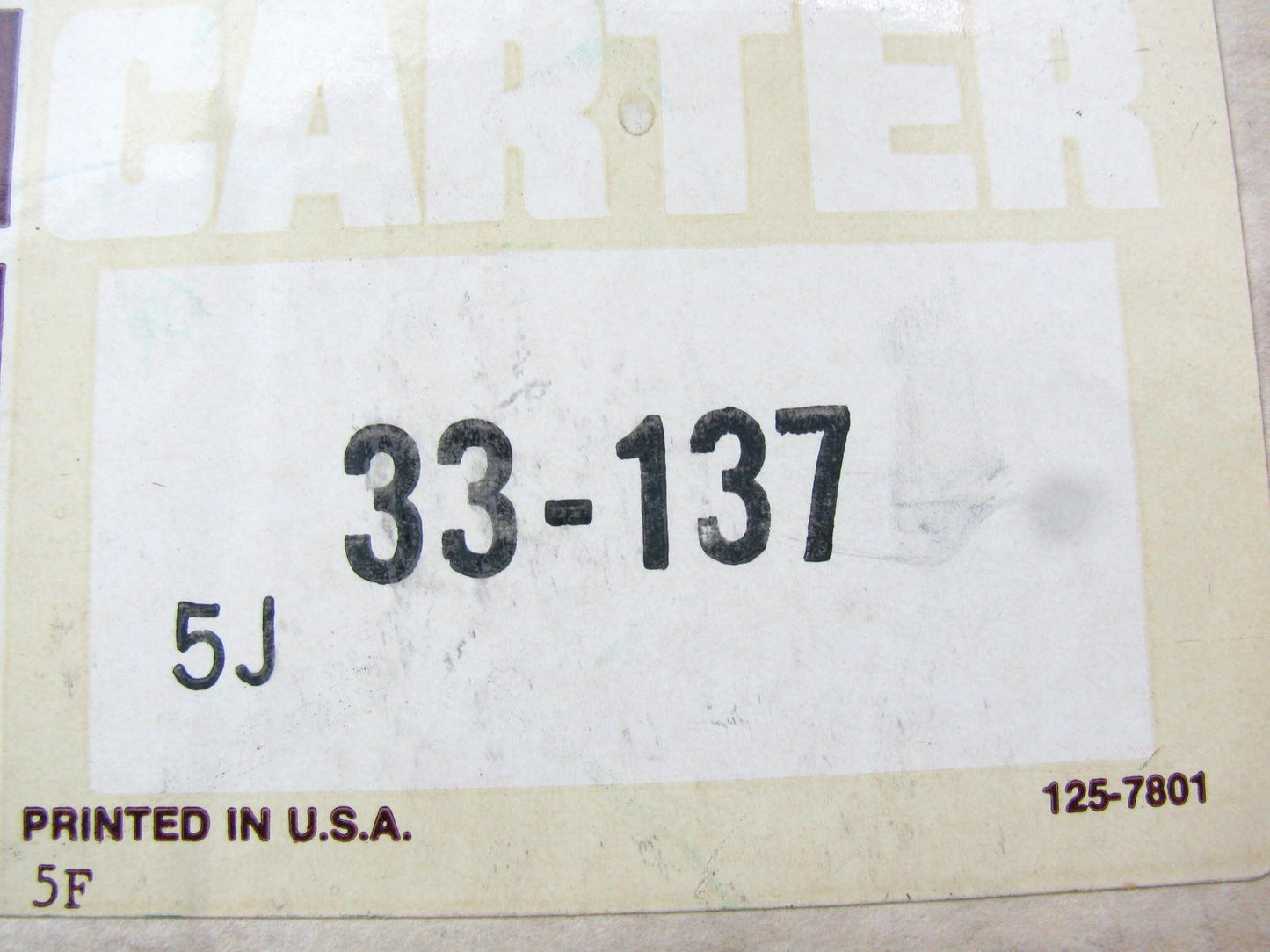 Carter 33-137 EGR Valve EGV127