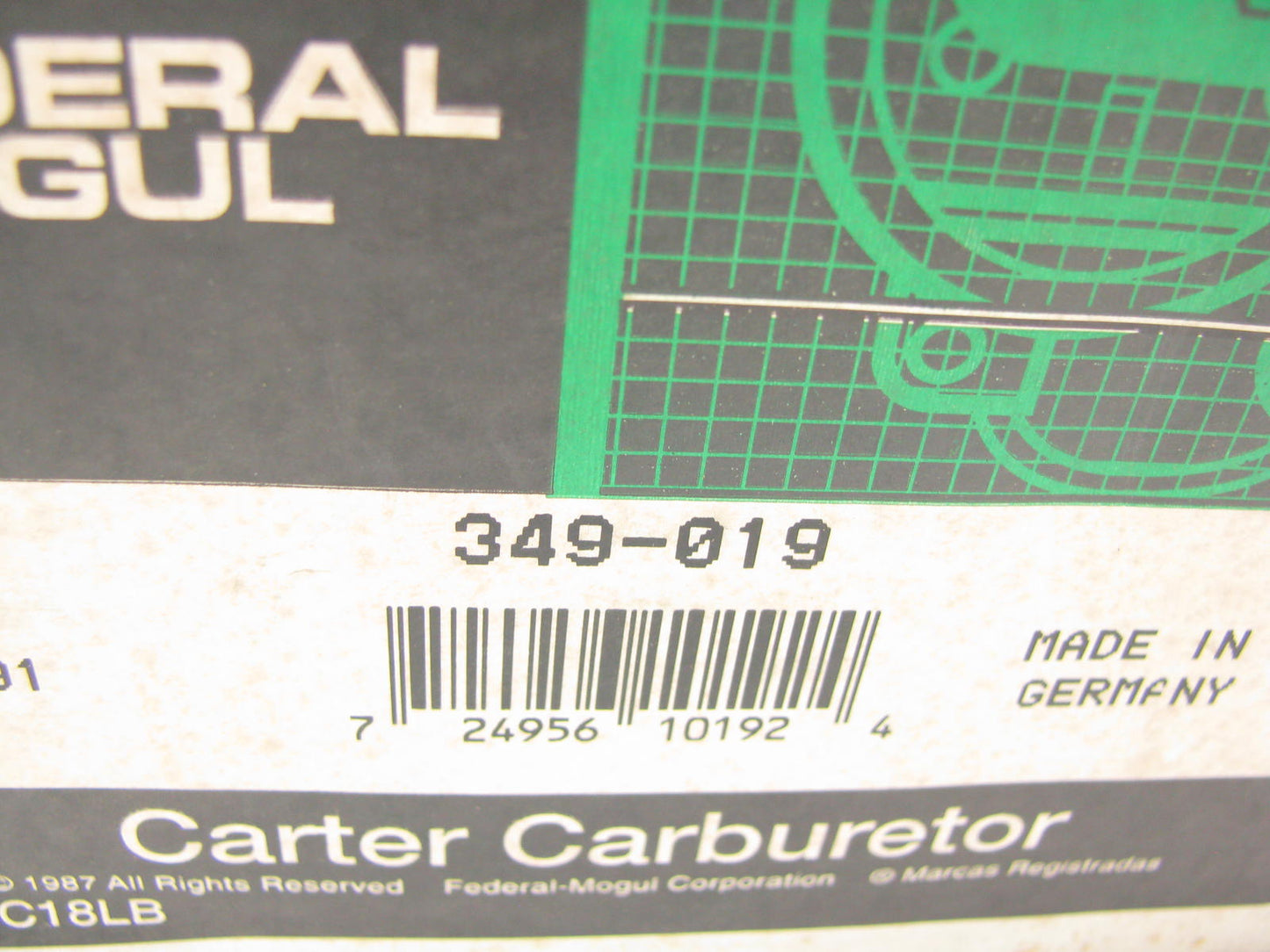 Reman. Carter 349-019 MAF Mass Air Flow Sensor 82-84 Renault Fuego 1.6L I4 Turbo