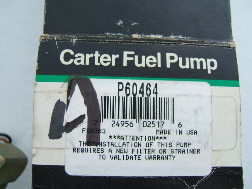 Carter P60464 Electric Fuel Pump - Diesel Low Pressure Transfer Pump - GM 4.3L
