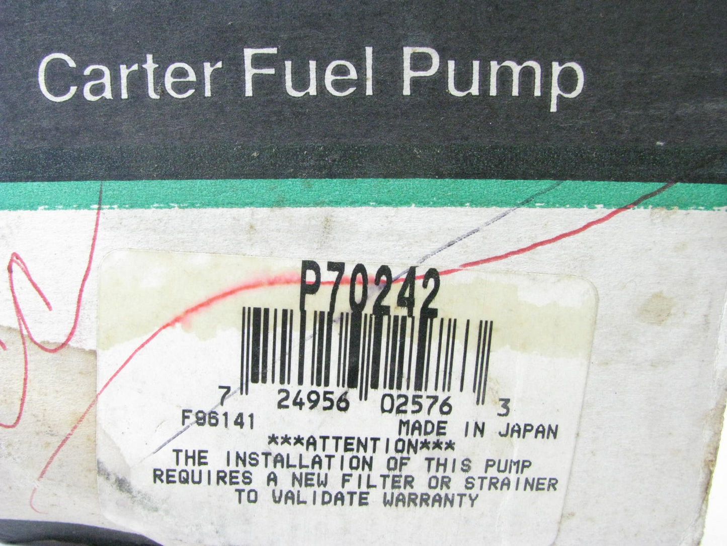 Carter P70242 Electric Fuel Pump, Made In Japan