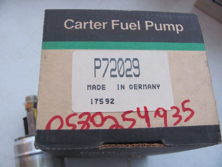 Carter P72029 Fuel Pump - Genuine OEM BOSCH 0580254935 Fuel Pump In Carter Box