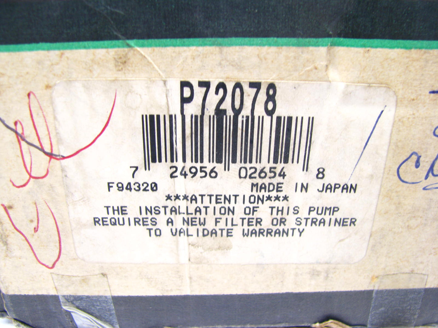 Carter P72078 Replacement In-Tank Electric Fuel Pump