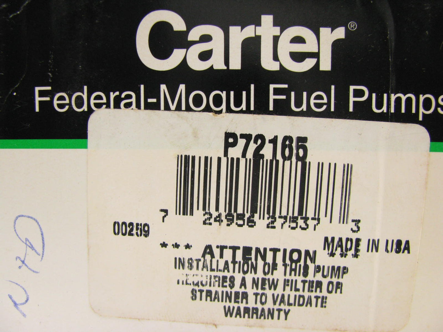 Carter P72165 Electric Fuel Pump