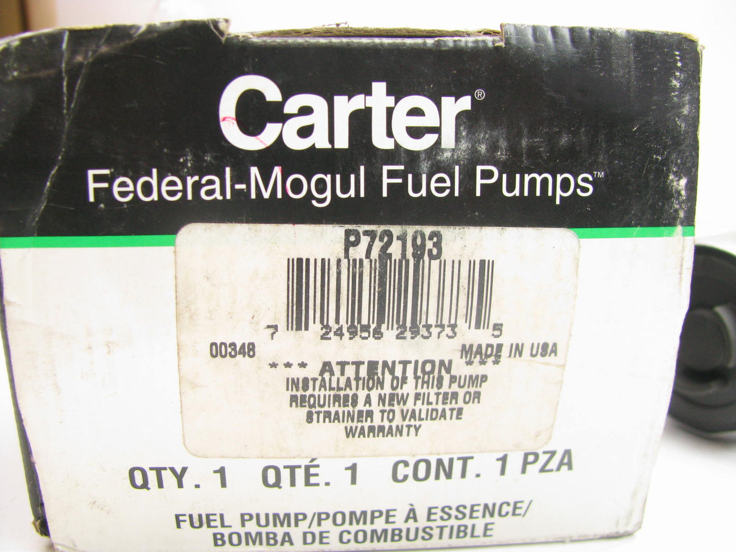 Carter P72193 Replacement In-Tank Electric Fuel Pump