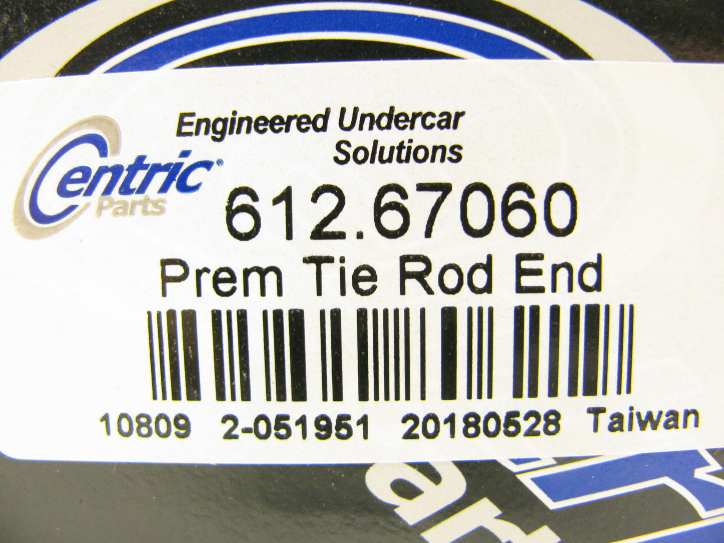 Centric 612.67060 Steering Tie Rod End - Front Outer