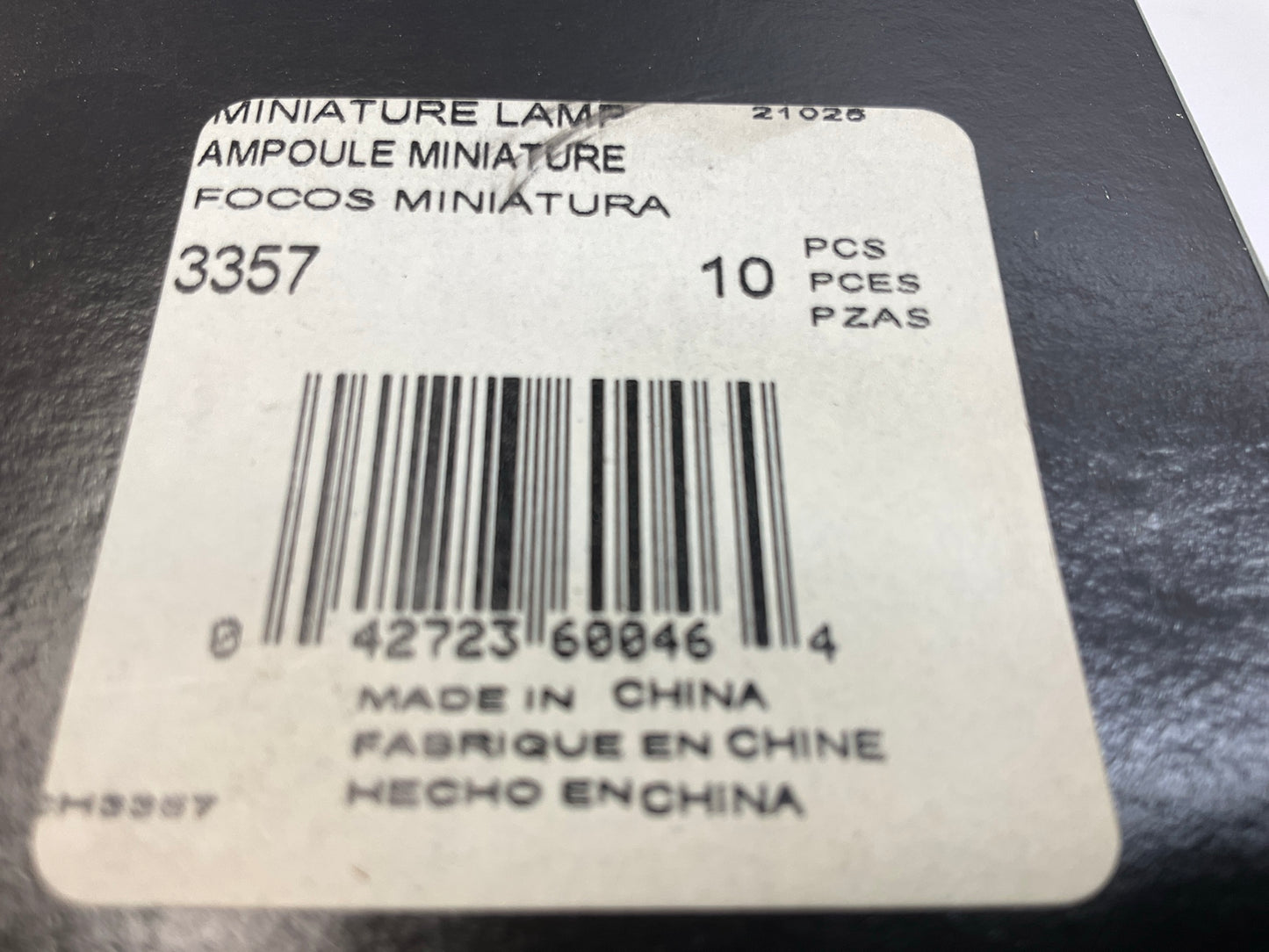 (10) Champion 3357 Miniature Light Bulb - Double Contact Wedge GT-8