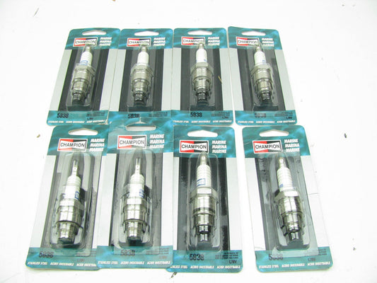 (48 PCS) Champion 5838 STAINLESS STEEL MARINE Spark Plugs L78V 14mm Thread 13/16