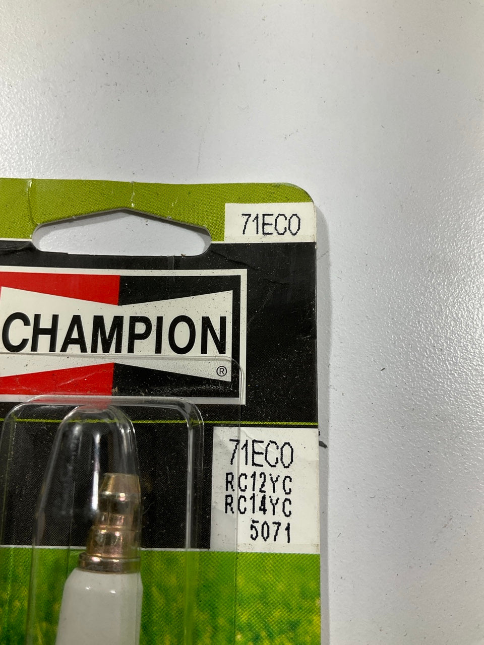 (2) Champion 71ECO ECO-CLEAN Spark Plugs (Replace RC12YC; RC14YC; 71EZ; 5071)