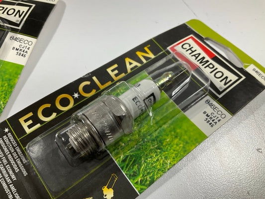 (2) Champion 846ECO Eco-Clean Spark Plug Replaces CJ14 BMR4A 5846 852ECO