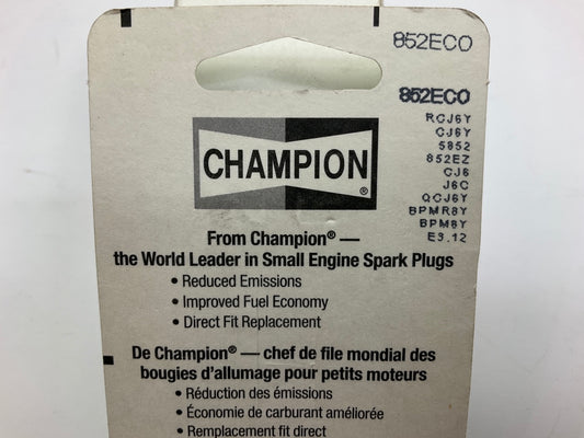 (2) Champion 852ECO Eco Clean Spark Plugs - Replaces 846ECO, CJ14, BMR4A