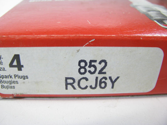 (4) Champion RCJ6Y 852 Ignition Spark Plugs - 14mm Thread 9.5mm Reach 19mm Hex