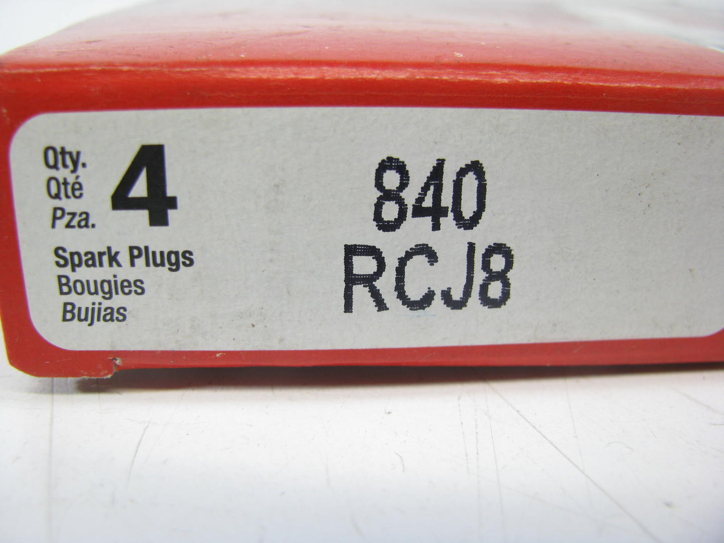 (4) Champion RCJ8 840 Ignition Spark Plugs - 14mm Thread 9.5mm Reach 19mm Hex