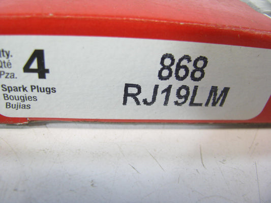 (4) Champion RJ19LM 868 Ignition Spark Plugs - 14mm 9.5mm Reach 21mm Hex