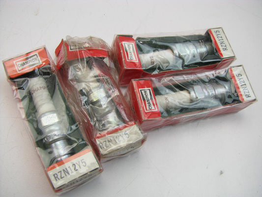 (4) Champion RZN12Y5 Ignition Spark Plugs - Copper Plus Resistor