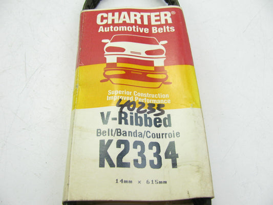 Charter K2334 Serpentine Belt - 0.56'' X 24.00'' - 4 Ribs