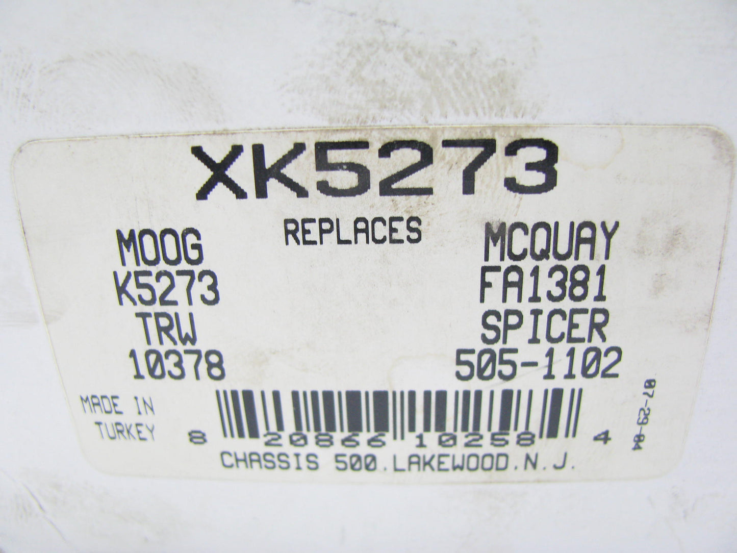 Chassis 500 XK5273 Suspension Ball Joint - Front Lower