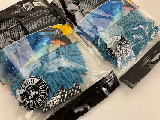 (2) Chemical Guys MIC811 Chenille Microfiber Scratch-Free Wash Mitt, Extra Plush