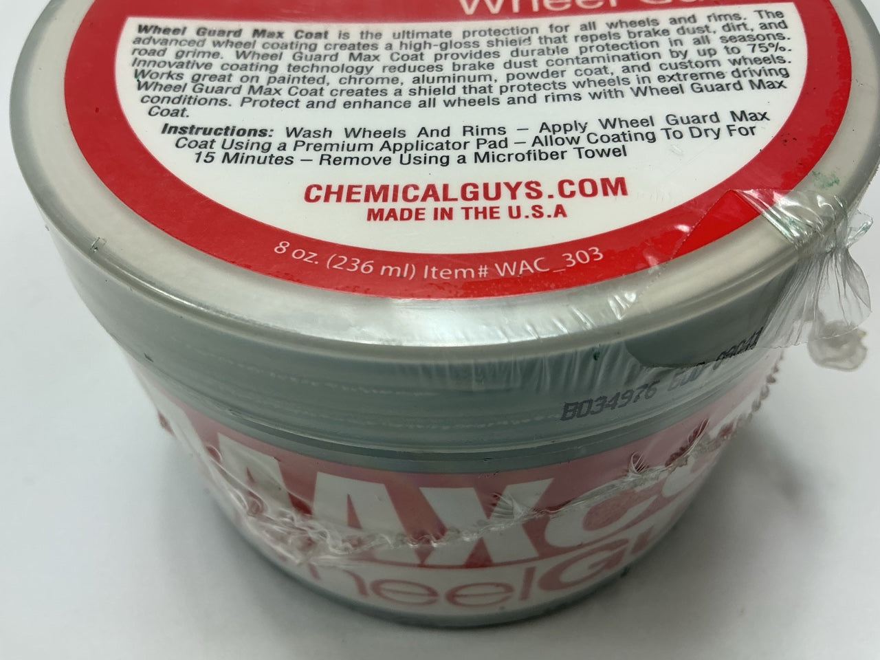 Chemical Guys WAC303 Max Coat Wheel Guard Protection, Reduces Brake Dust, 8 Oz