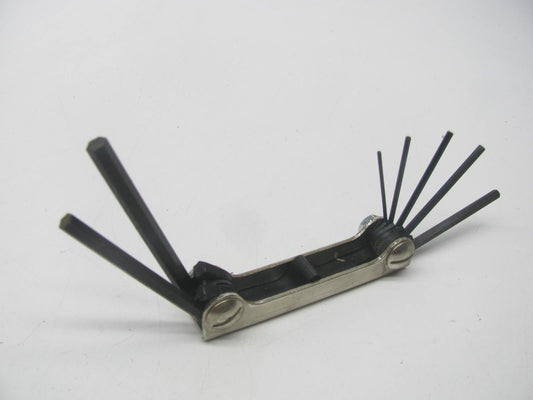NOS Chesco 88017 7 Piece Folding Hex Key Set 1.5mm 2 2.5 3 4 5 6 - MADE IN USA
