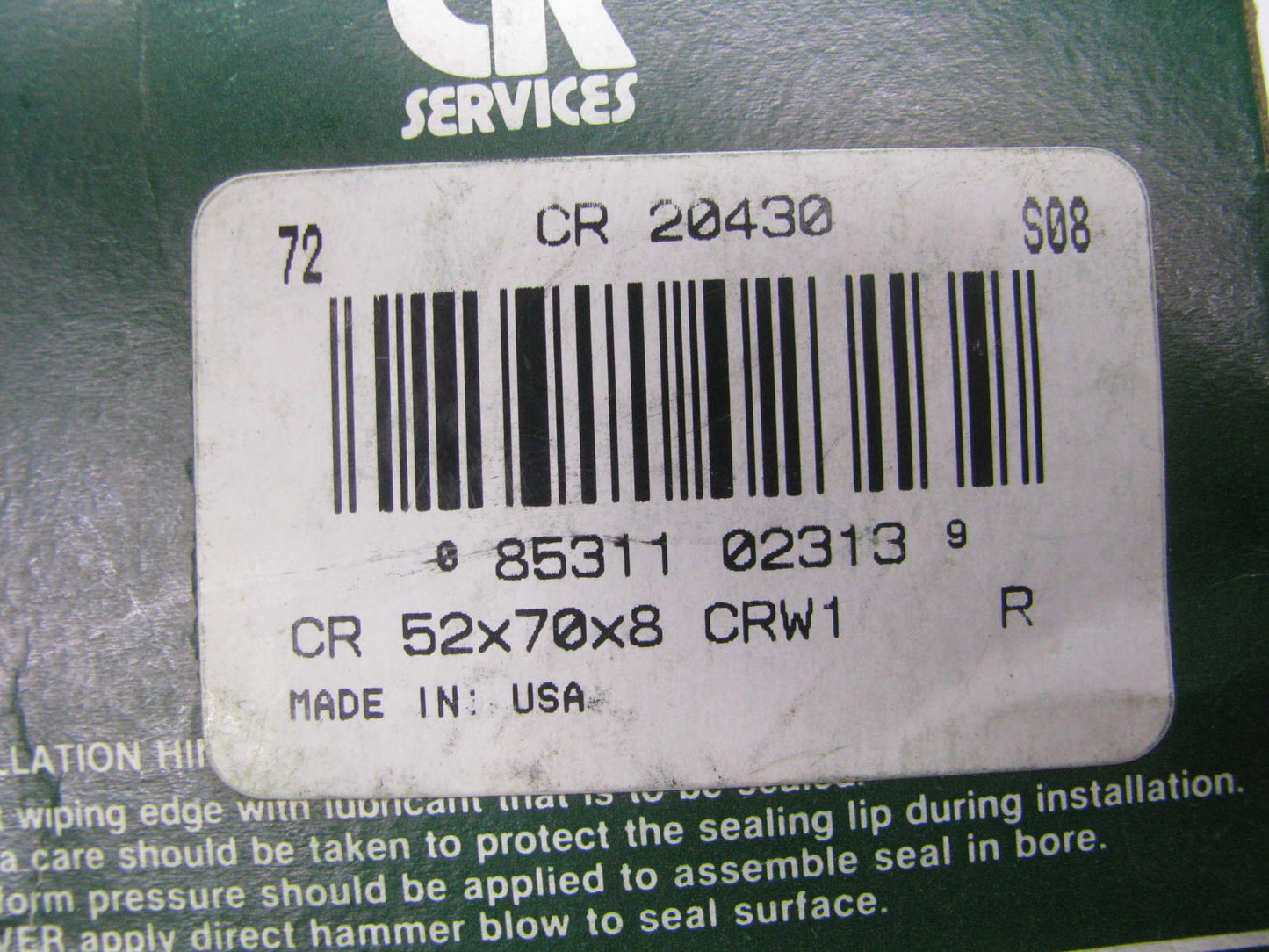 Chicago Rawhide 20430 Wheel Seal - Front Inner / Rear Inner