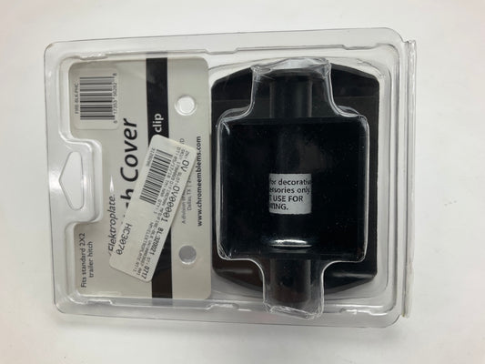 Chrome Emblems FIRE-BLK-PHC Trailer Hitch Receiver Cover 2X2 ''FIRE DEPT''