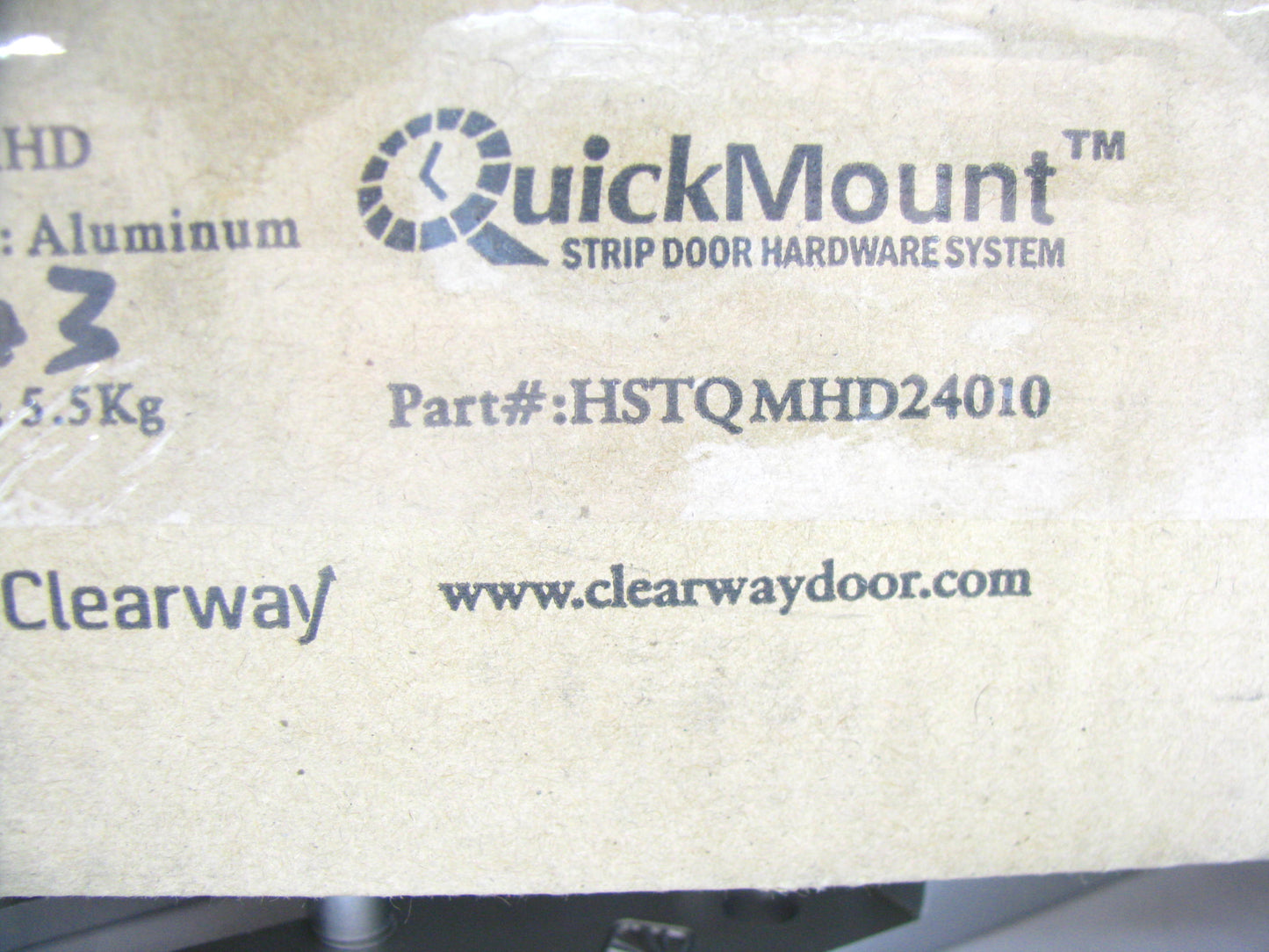 (3) Clearway HSTQMHD24010 2' Long Aluminum Dock Strip Door Boltless Mount