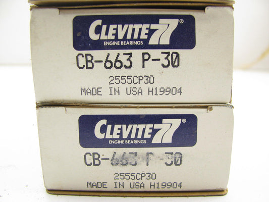 (4) Clevite 77 CB-663P-30 Connecting Rod Bearings - .030'' Undersize