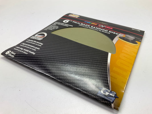 (2) Pack Of 6 Color Extra CX11133 6'' Film Back Sanding Discs P400 Grit Smooth