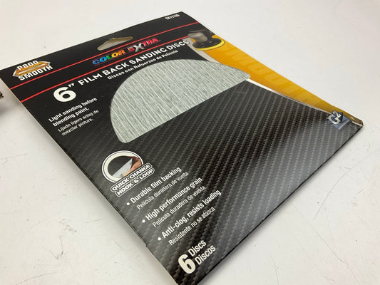 5 PACKS - Color Extra CX11135 6'' Film Back Sanding Discs, P800 Grit, 6 In Each