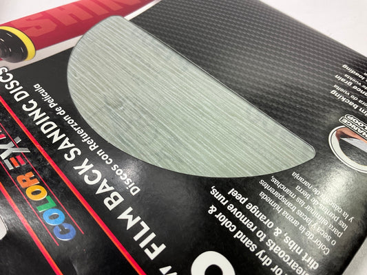 Pack Of 6 Color Extra CX11137 6'' Film Back Sanding Discs P1500 1500 Grit SHINE