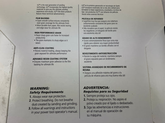 30 Discs - Color Extra CX11138 6'' Film Back Sanding Discs, 2000 Grit