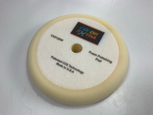 Color Extra CX3120W Polishing Buffing Pad Bonnet - 8'' WHITE Foam
