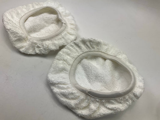 2 Color Extra CX3208 9''-10'' Cotton Terry Orbital Bonnet Elastic Band Buffing Pad