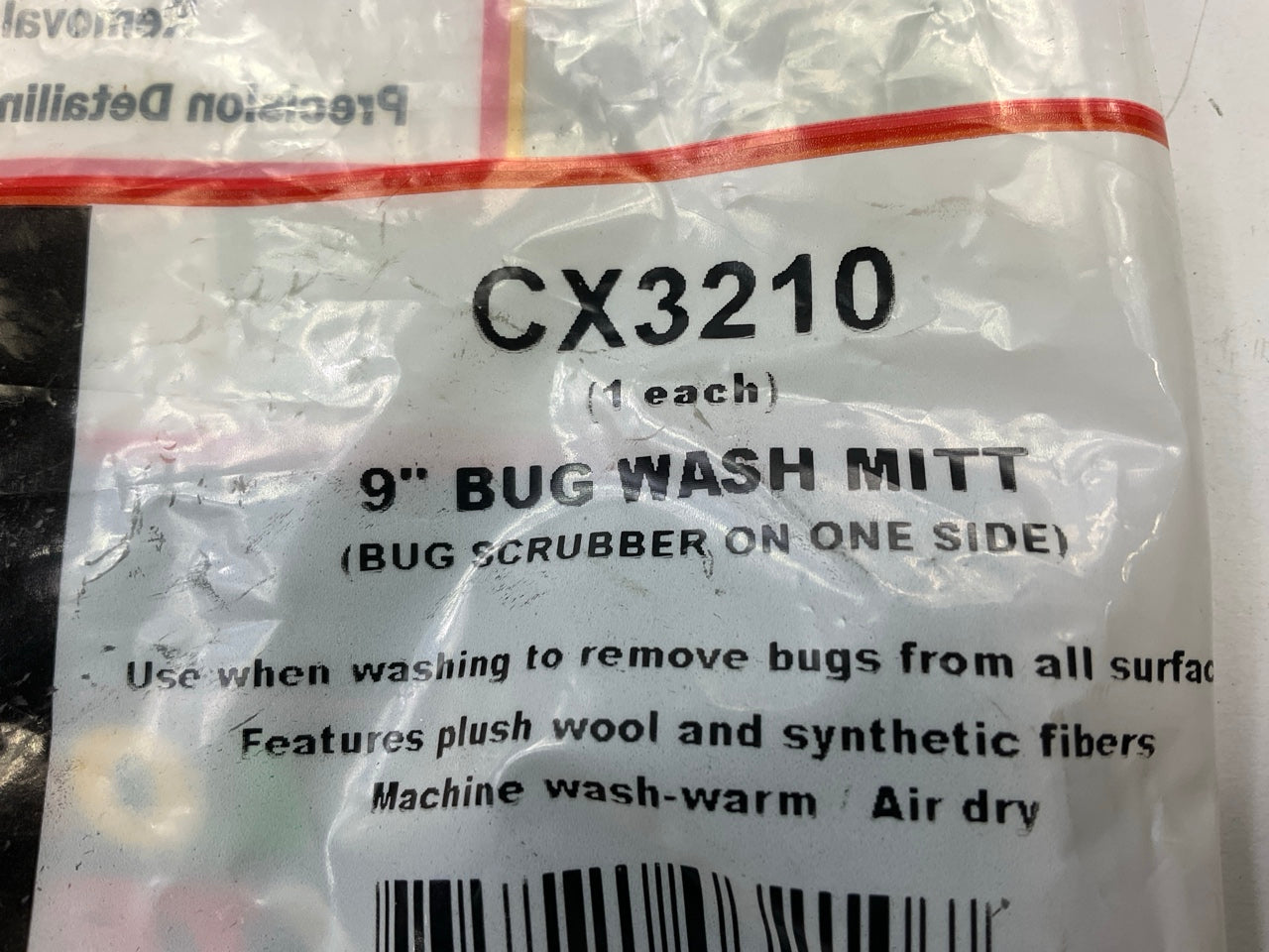 Color Extra CX3210 9'' Bug Wash Mitt (Bug Scrubber On One Side) For Car Washing