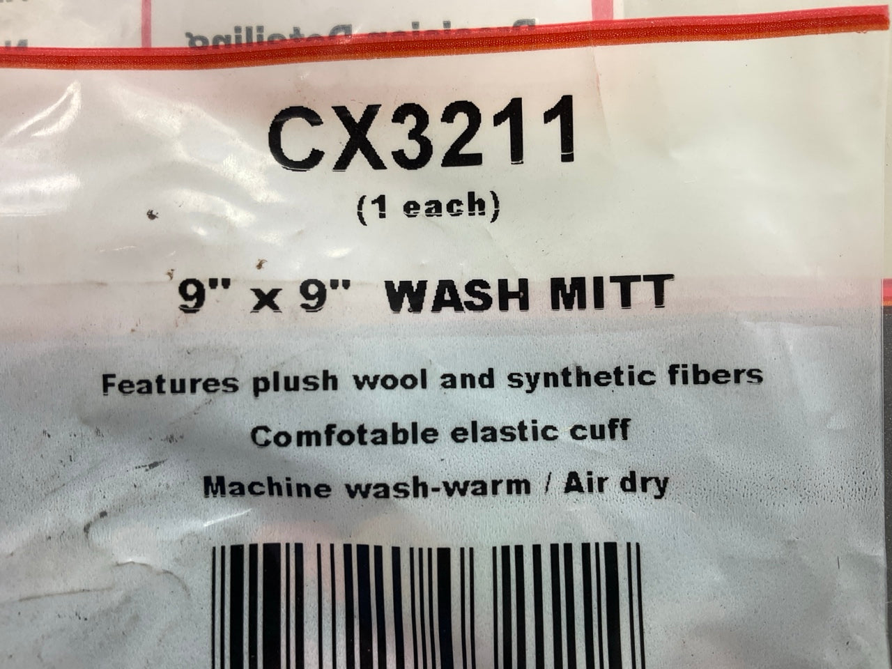 Color Extra CX3211 Car Wash Washing 9'' X 9'' Wash Mitt, Synthetic Wool